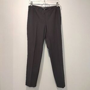 Eileen Fisher Washable Crepe Stretch Pull-On Pants Slim Gray M